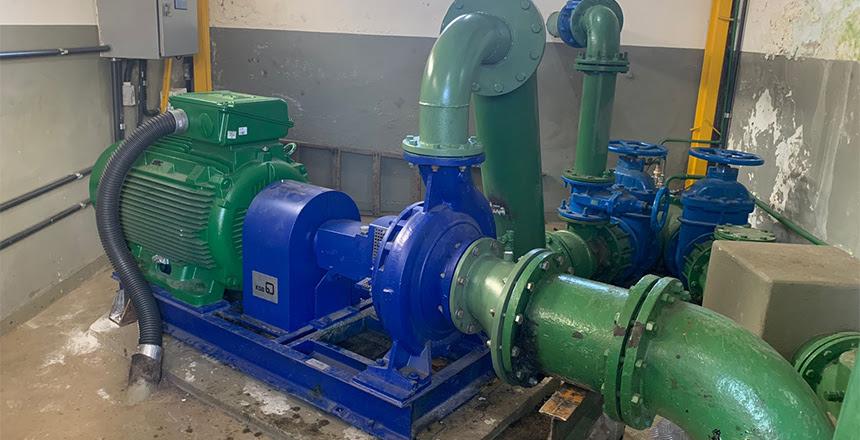 Novo conjunto motobomba da ETA São Pedro garantirá mais segurança para o abastecimento da Cidade Alta