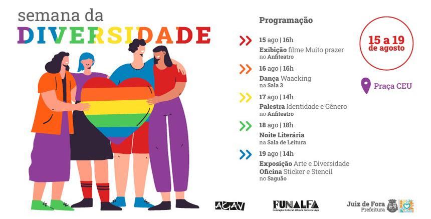 Praça CEU terá “Semana da Diversidade” com filme, palestra, mostra, oficina e noite literária