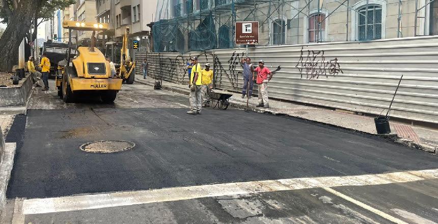 Prefeitura realiza retirada de traffic calming na Avenida Rio Branco neste sábado, 27