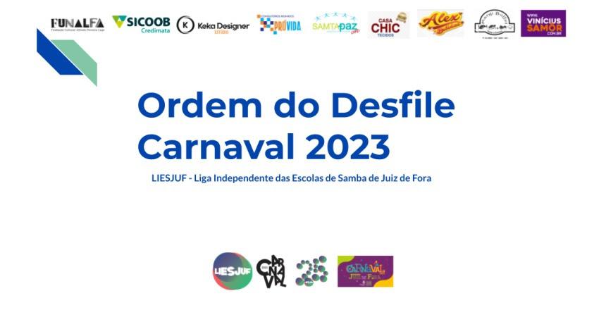 Sorteio da ordem de desfile das escolas de samba terá transmissão ao vivo