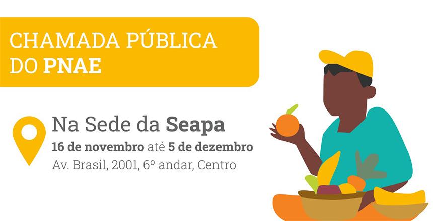 Entrega de documentação da chamada pública do PNAE começa nesta quarta, 16