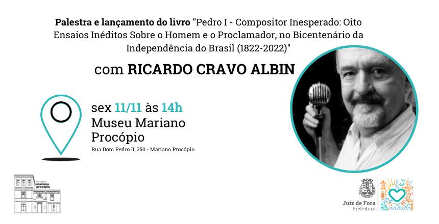 Mapro recebe Ricardo Cravo Albin para palestra e lançamento de livro nesta sexta, 11