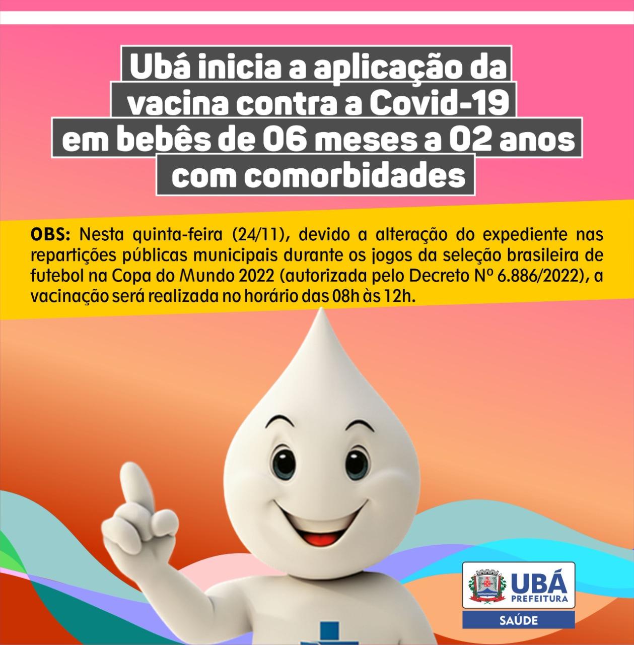 Ubá inicia vacinação de bebês contra a Covid-19 nesta quinta-feira (24)