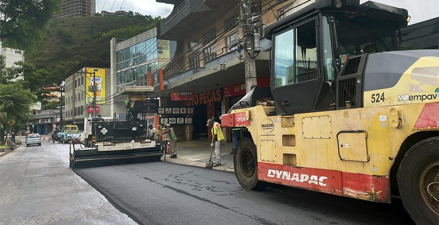 PJF realiza recapeamento na Avenida Doutor Paulo Japiassu Coelho
