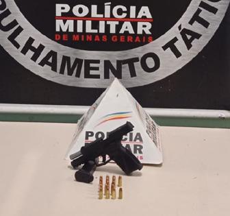Homem é abordado no centro de Conselheiro Lafaiete portando arma de fogo