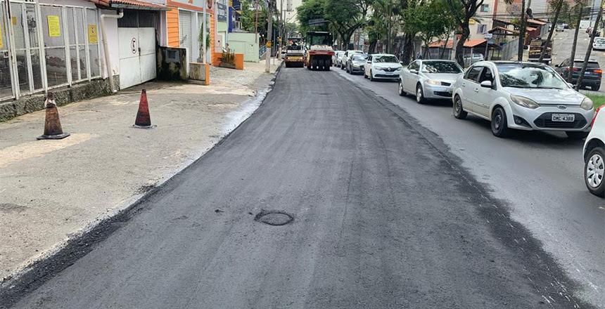 PJF conclui recapeamento na Avenida Dr. Paulo Japiassu Coelho, no Cascatinha