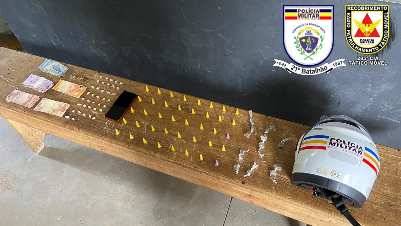 POLÍCIA MILITAR EFETUA PRISÃO DE UMA MULHER POR TRÁFICO DE DROGAS EM UBÁ