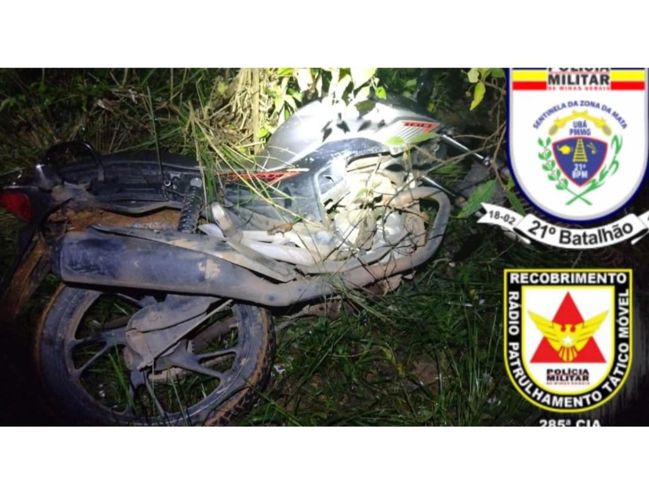 POLÍCIA MILITAR RECUPERA MOTOCICLETA FURTADA EM UBÁ