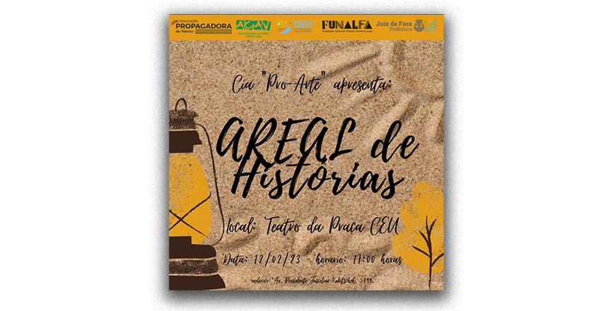 Espetáculo “Areal de Histórias” estreia domingo, 12, na Praça CEU