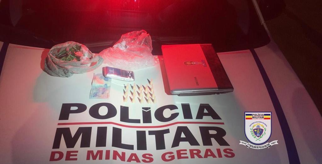 POLÍCIA MILITAR APRRENDE AUTOR DE TRÁFICO ILÍCITO DE DROGAS EM UBÁ