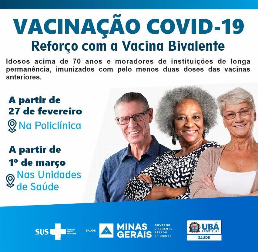 Ubá começa a aplicar vacina bivalente contra Covid na segunda-feira (27)