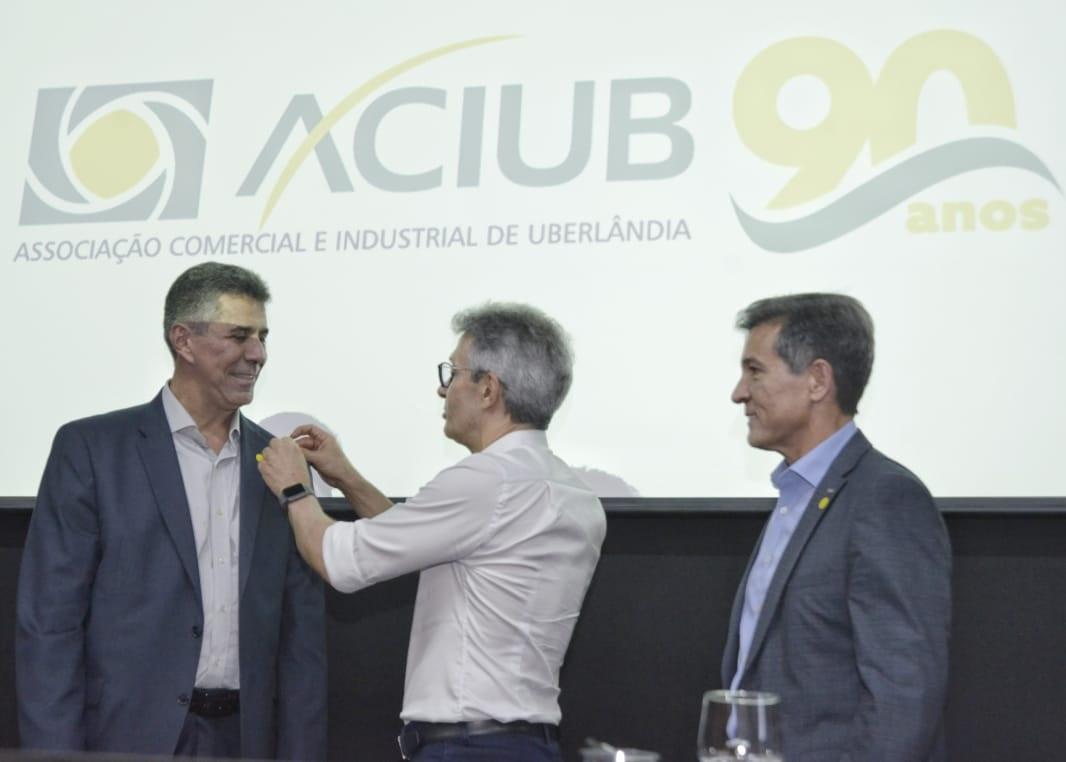 Governador participa de posse da nova diretoria da Aciub, em Uberlândia