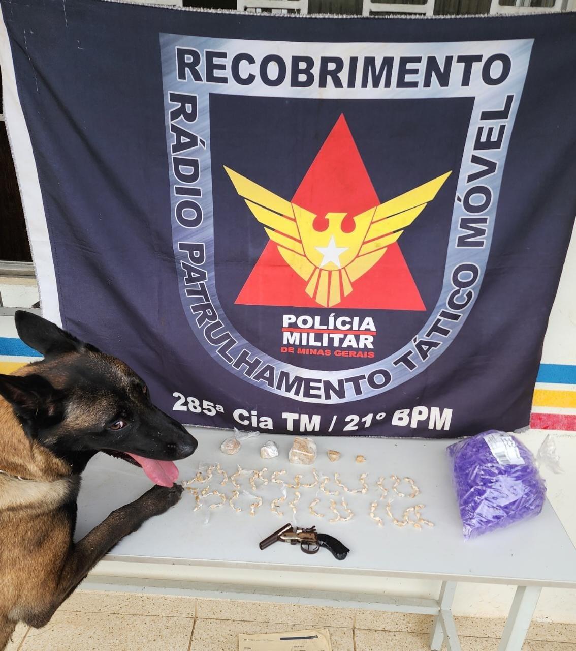 PM APREENDE DROGAS E ARMAS DE FOGO EM UBÁ