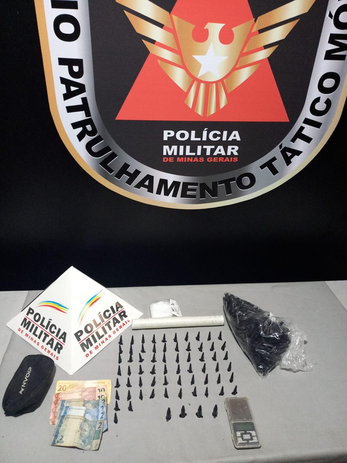 PM realiza prisão por tráfico de drogas nos bairros Esplanada, Nossa Senhora Aparecida e Santa Cruz