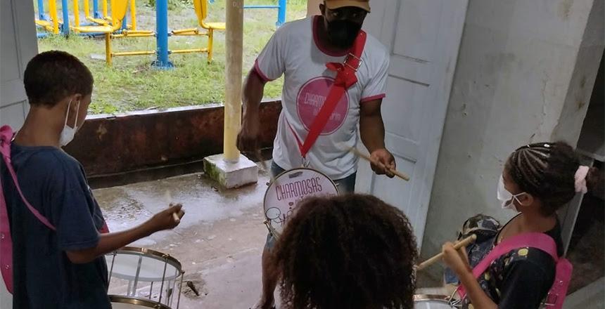 Projeto do Programa Cultural Murilo Mendes oferece oficina gratuita para ritmistas mirins