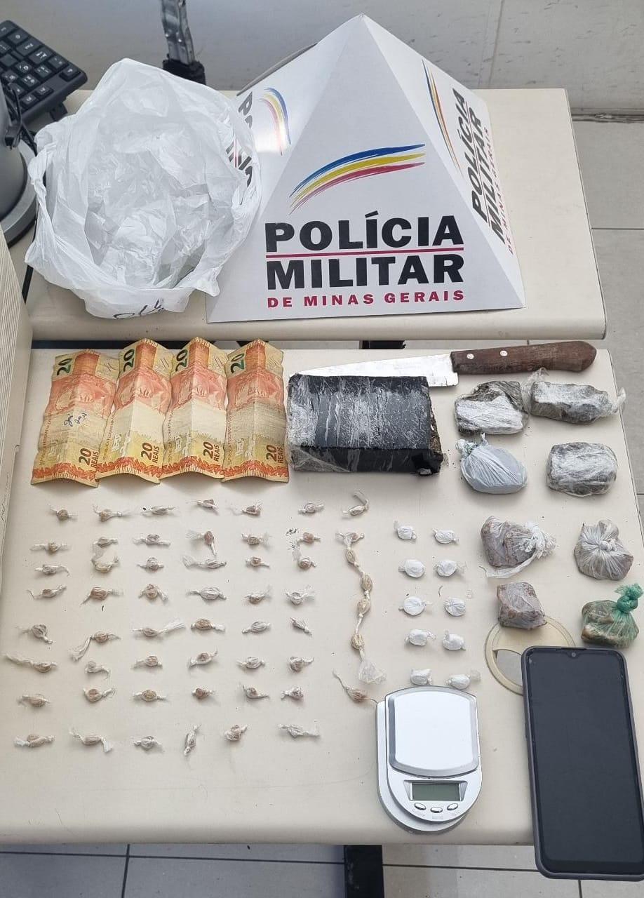 Homens são presos por tráfico de drogas em dois bairros de Barbacena