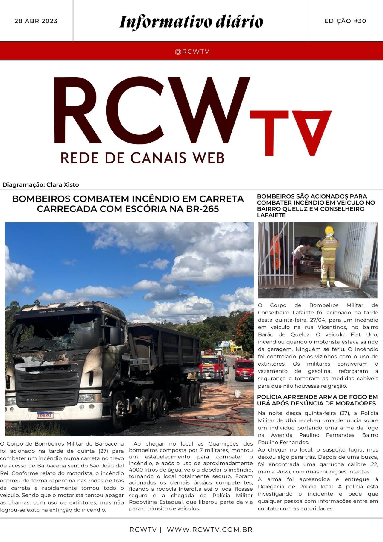 Informativo Diário RCWTV 28/04/2023