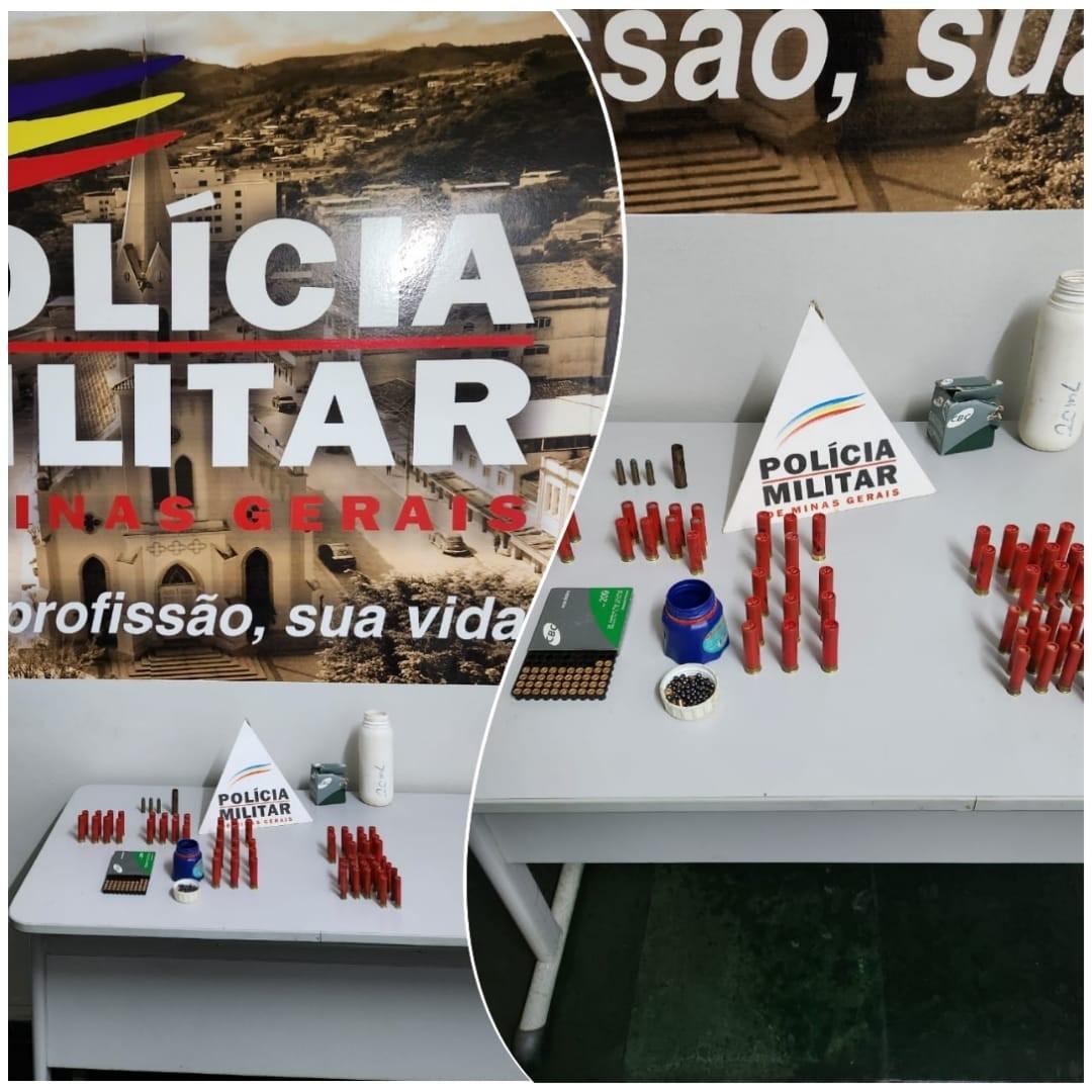 Polícia apreende série de munições e drogas em Carangola e Guidoval