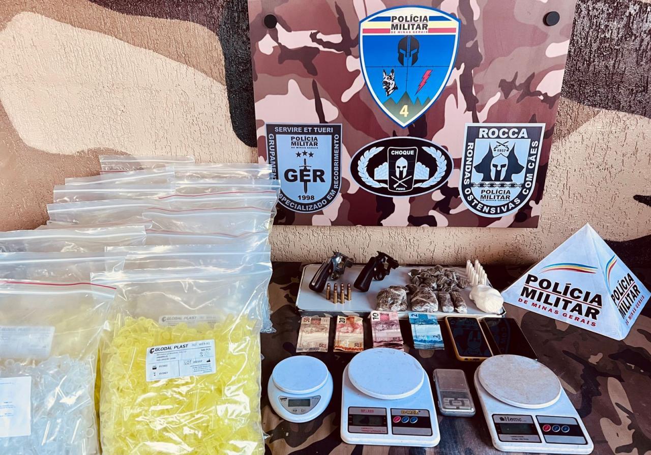 Polícia Militar apreende drogas no bairro Santos Dumont