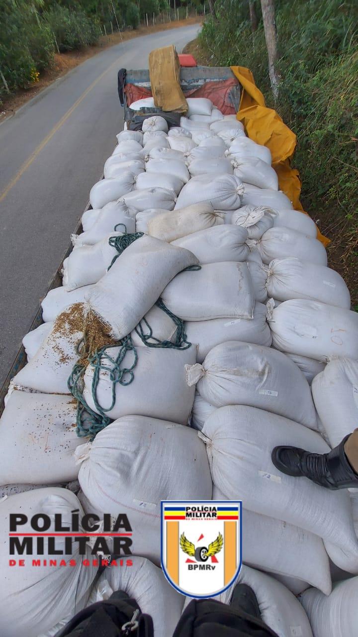 Polícia recupera carga roubada rodovia MG124, KM 75