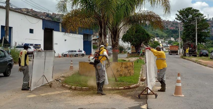 Prefeitura atende 18 praças com limpeza e poda de grama nesta terça-feira, 4