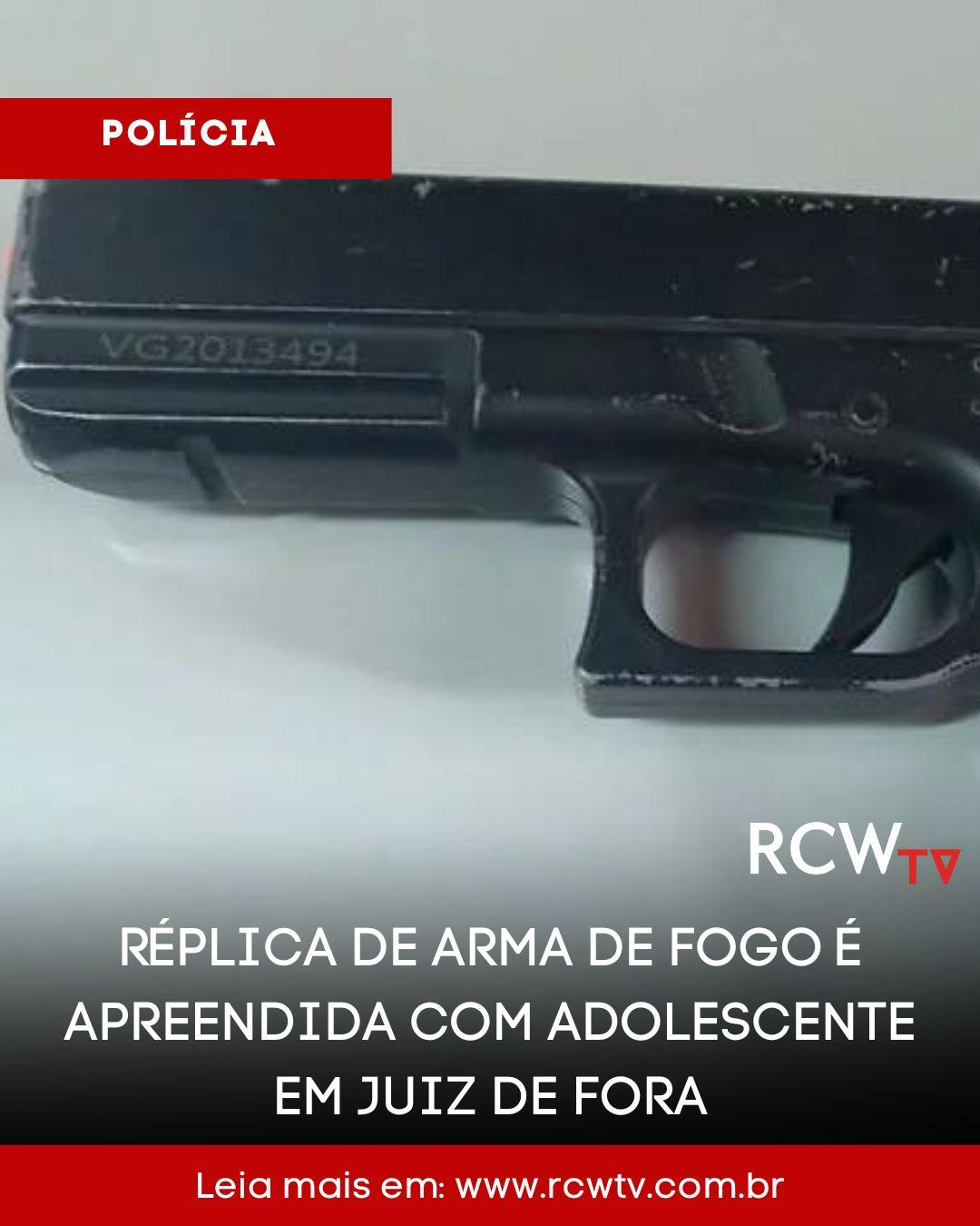 Réplica de arma de fogo é apreendida com adolescente em Juiz de Fora