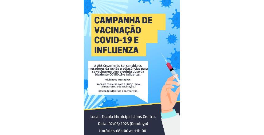 E. M. Lions Centro realiza evento em parceria com UBS para conscientização sobre vacinação no domingo, 7