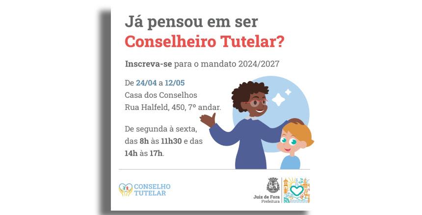 Inscrições para integrantes dos Conselhos Tutelares podem ser feitas até sexta, 12