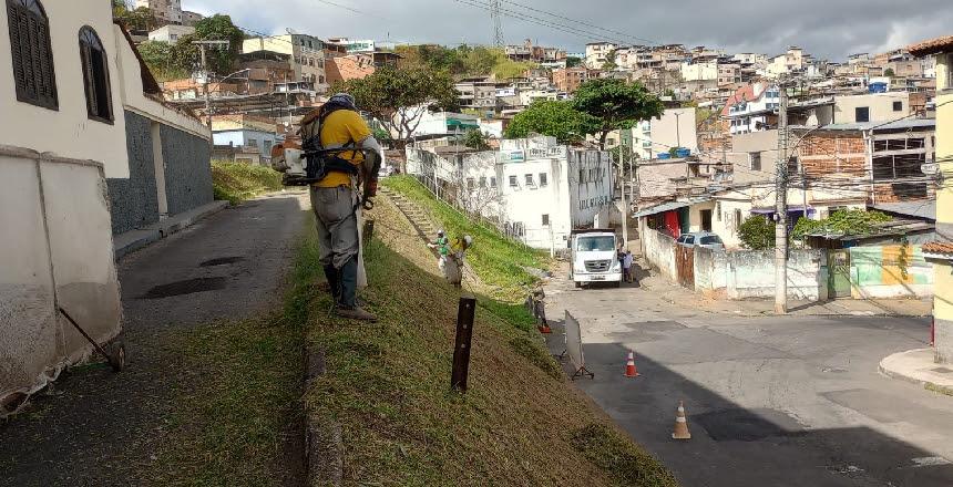 PJF atende mais de 80 bairros com limpeza e poda de grama no mês de maio