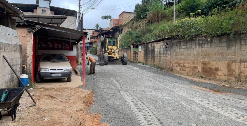 PJF inicia pavimentação da Rua Boa Esperança, no bairro Linhares