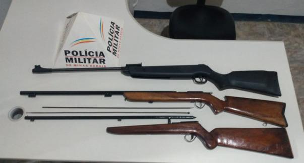 Polícia Militar prende homem com posse ilegal de armas de fogo em Ouro Branco
