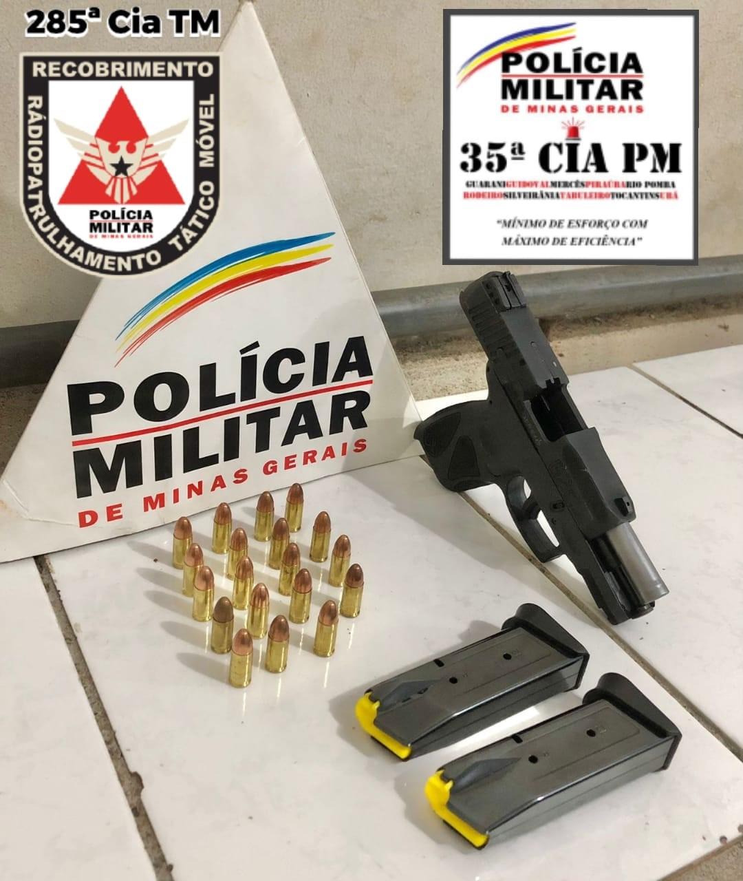 Polícia Militar prende homem por porte ilegal de arma de fogo em Ubá