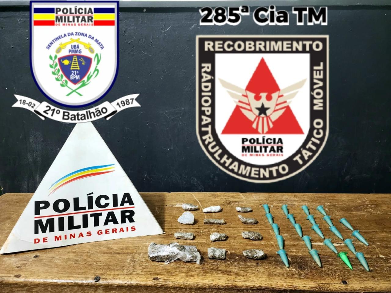 Polícia Militar realiza operação contra tráfico de drogas em Ubá e Visconde do Rio Branco