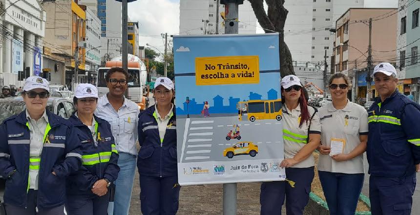 SMU realiza blitz educativa com tema sobre Movimento Maio Amarelo