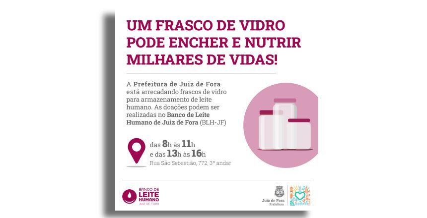 Banco de Leite inicia campanha de doação de frascos de vidro nesta sexta, 30