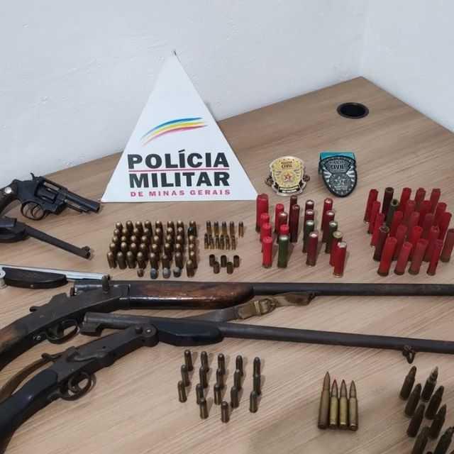 PCMG prende suspeito e localiza armas e munições em Mar de Espanha