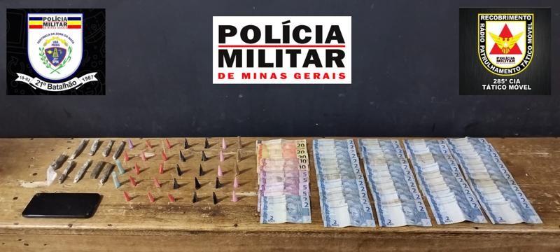 POLÍCIA MILITAR PRENDE AUTORES DE TRÁFICO DE DROGAS EM RIO POMBA E UBÁ
