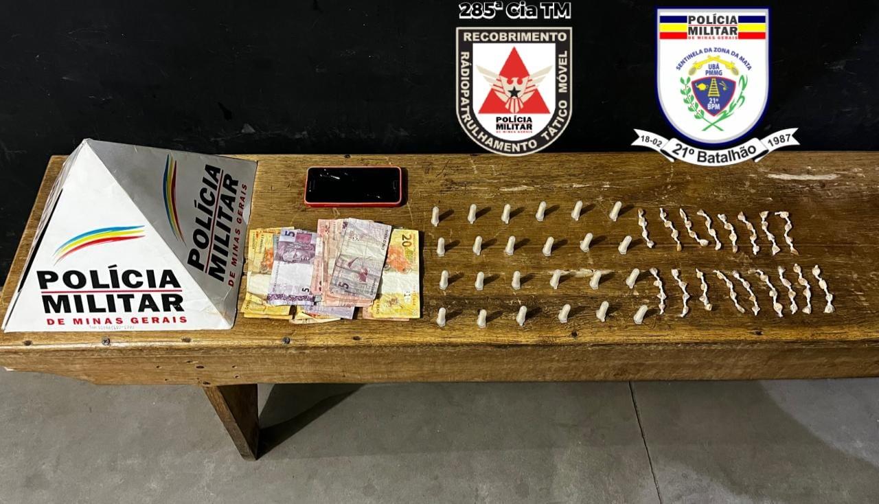 POLÍCIA MILITAR PRENDE AUTORES DE TRÁFICO DROGAS EM UBÁ