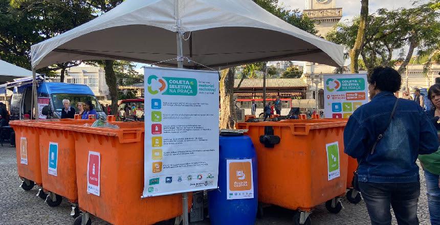 Praça da Estação recebe coleta de materiais recicláveis nesta quinta, 15