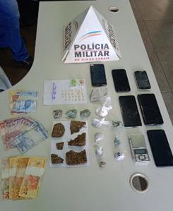 Três autores de tráfico de drogas são presos em Conselheiro Lafaiete