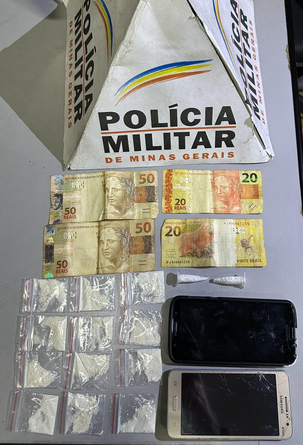 Apreensão de cocaína durante patrulhamento em Barbacena no domingo, 22/10