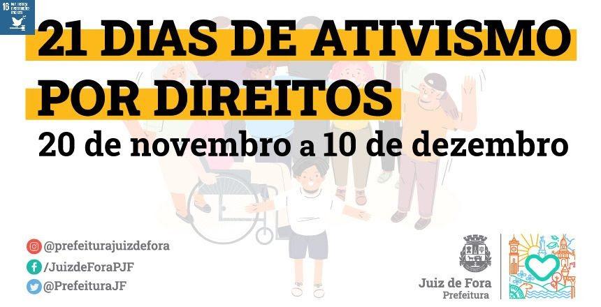 Campanha “21 dias de ativismo por Direitos” segue até 10 dezembro com atividades diárias