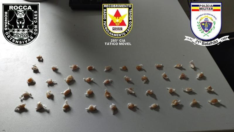 Homem é preso com 40 pedras de Crack para a comercialização