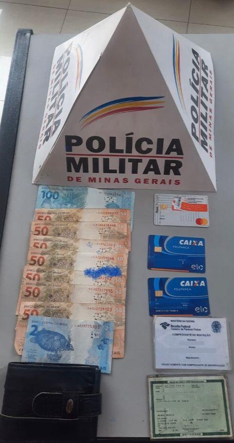 PM recupera parte de pertences furtados após diligência em comércio em Barbacena