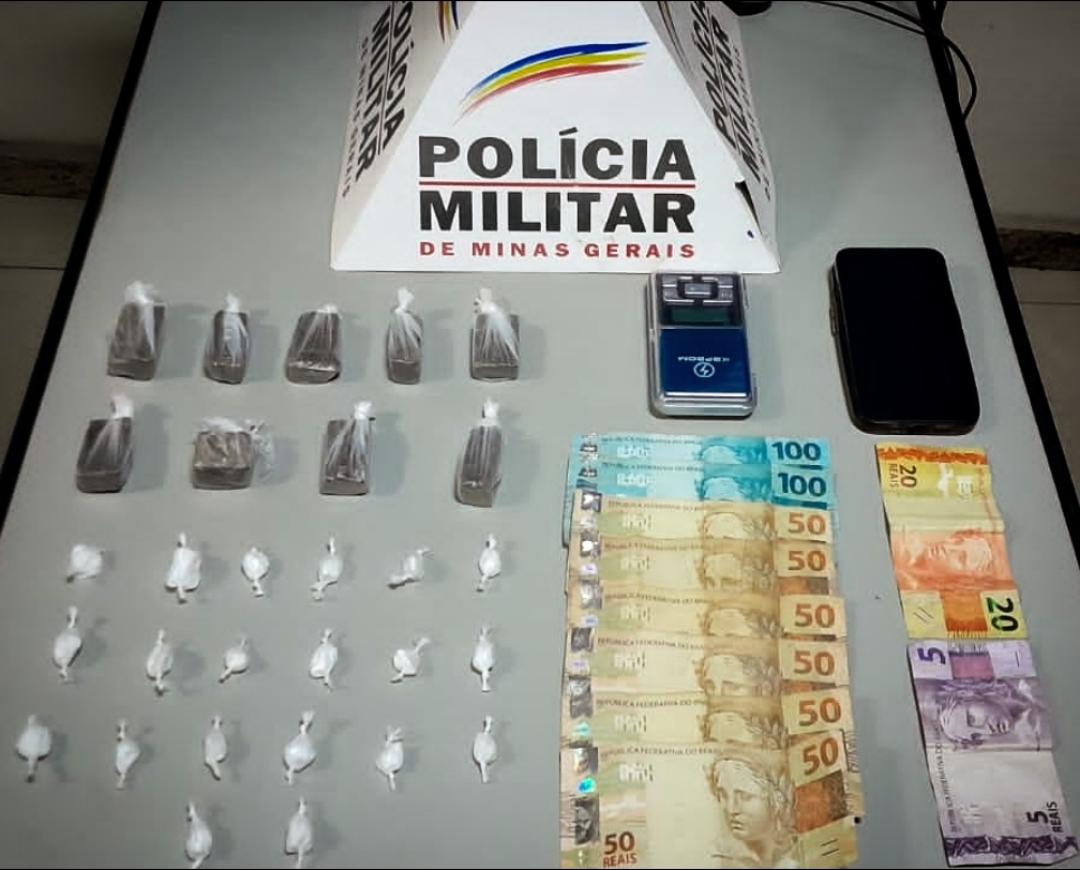 Polícia Militar detém suspeito e apreende drogas em cumprimento a mandado em Barbacena