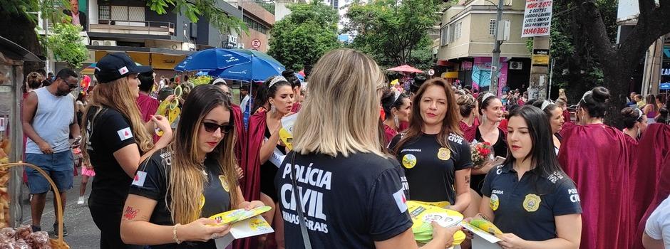 Polícia Civil se mobiliza no enfrentamento à violência contra a mulher e orienta foliões para um Carnaval seguro em Minas