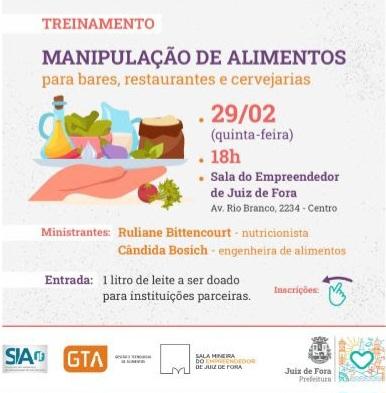 Segunda edição do treinamento “Manipulação de Alimentos para Bares, Restaurantes e Cervejarias” acontece nesta quinta, 29