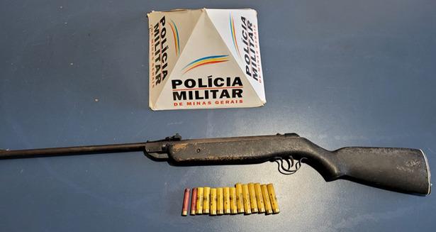 Polícia Militar apreende arma de fogo em área rural de Desterro de Entre Rios