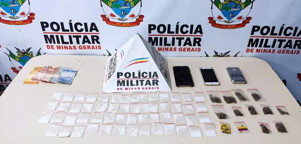 Polícia Militar de Ouro Branco prende dois jovens por tráfico de drogas