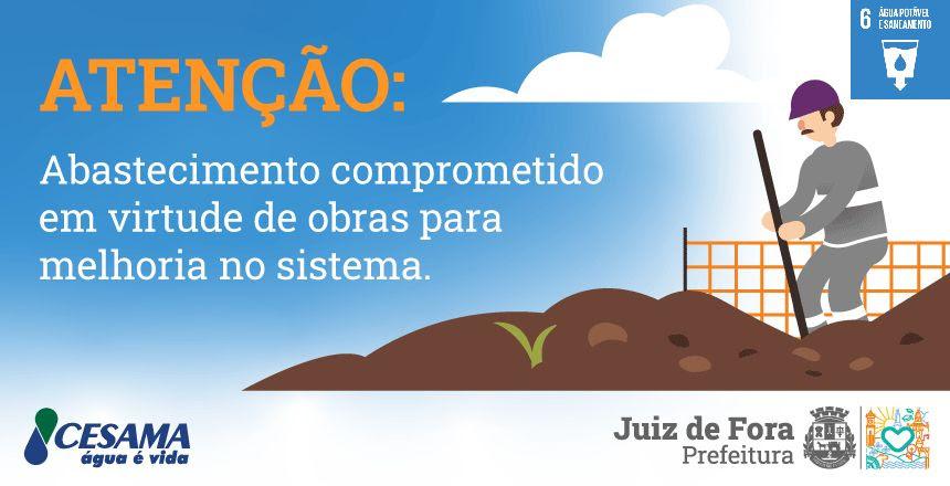 Intervenção da Cesama pode afetar abastecimento em Sarandira